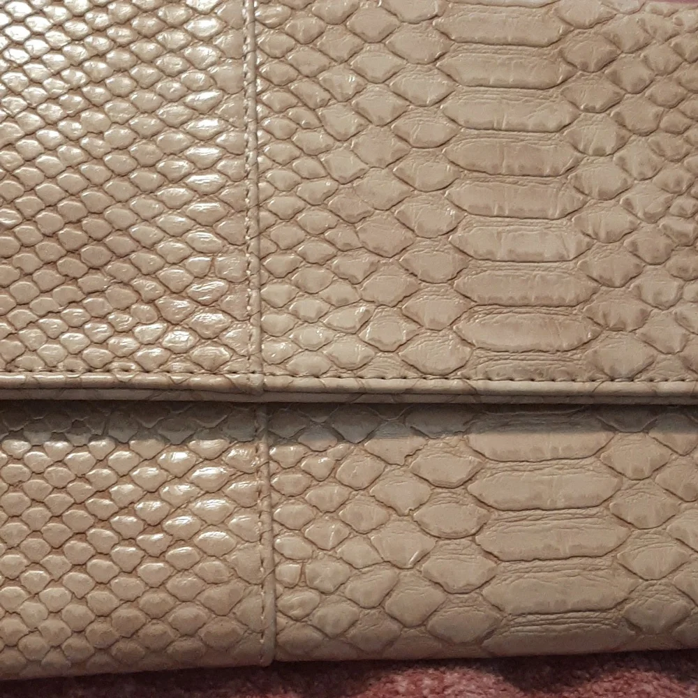 Python Embossed Clutch